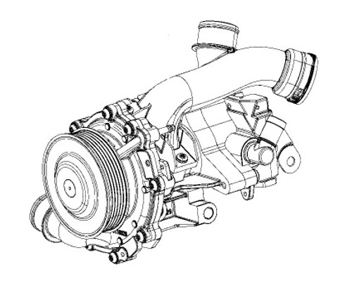 2.2L Water Pump and Power Steering Pump Assembly for 2010-2017 Patriot & Compass MK