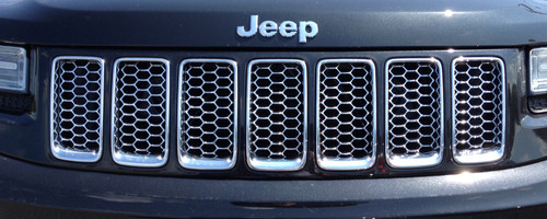 Mopar Summit Chrome Honeycomb Grill Inserts for 2014-2016 Grand Cherokee WK2