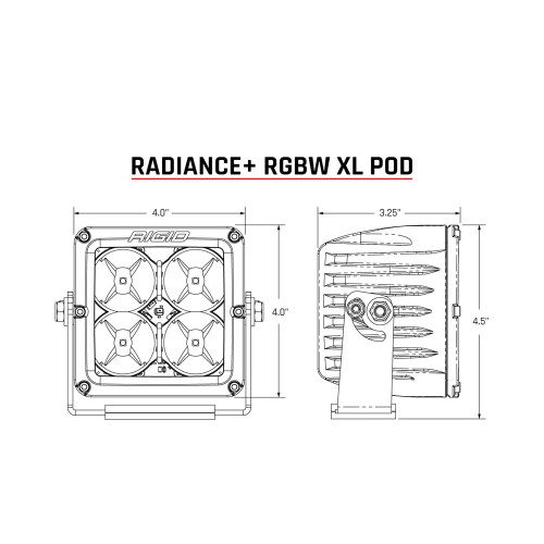 Rigid Industries Radiance Plus Pod XL RGBW Pair