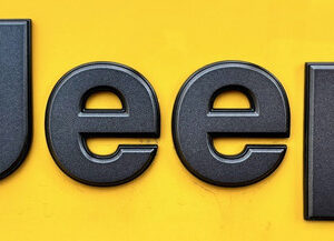 Mopar Grey and Black "Jeep" Fender Badge for 2018-2025 Wrangler JL and 2020-2025 Gladiator JT