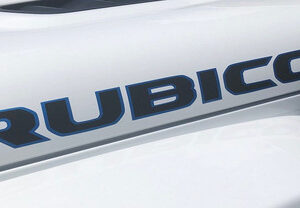 Mopar Black and Blue Rubicon Hood Decal for the 2018-2025 4xe Wrangler JL