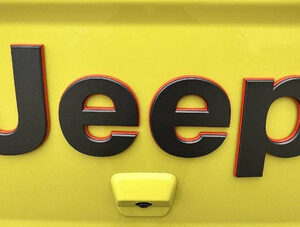 Mopar Orange and Gray Tailgate Badge for the 2020-2025 Gladiator JT Mojave Edition