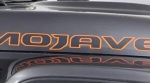 Mopar Orange and Black Mojave Hood Decal for the 2020-2025 Gladiator JT