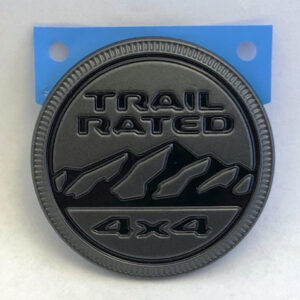 Mopar Black and Gray Trail Rated Badge for 2018-2025 Wrangler JL and 2020-2025 Gladiator JT