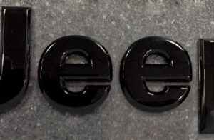 Mopar Gloss Black Jeep Hood Badge for 2011-2022 Grand Cherokee WK2