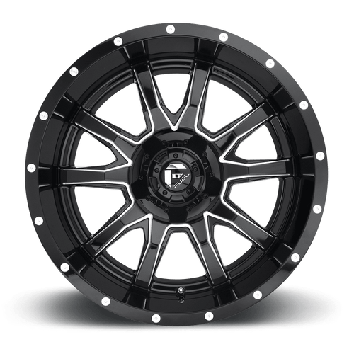 Fuel Off-Road D627 Vandal Gloss Black and Milled Wheel for 2007-2021 Wrangler JK/JL and 2020-2021 Gladiator JT