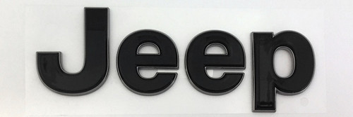 Mopar Trackhawk Gloss Black & Titanium Jeep Hood Badge for 2011-2022 Grand Cherokee WK2