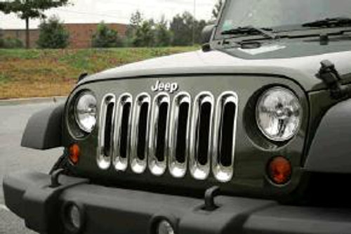 Rugged Ridge Chrome Grille Inserts for 2007-2018 Wrangler JK