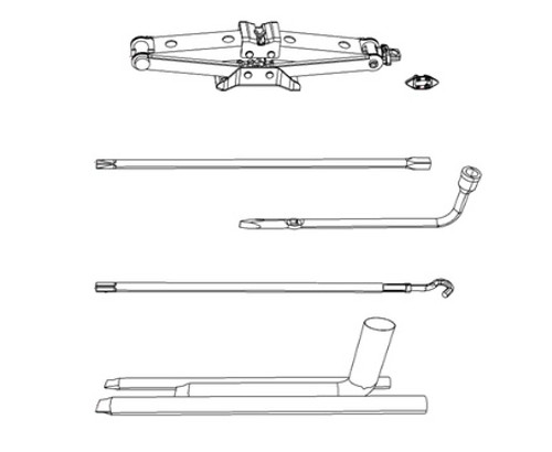 Spare Tire Jack and Tools Kit for 2018-2025 Wrangler JL