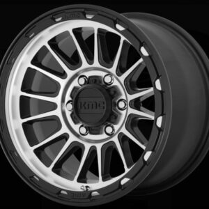 KMC Wheels KM542 Impact Wheel in Satin Black Machined for 2007-2018 Wrangler JK, 2018-2025 Wrangler JL, and 2020-2025 Gladiator JT