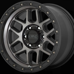 KMC Wheels KM544 Mesa Wheel in Satin Black with Gray Tint for 2007-2018 Wrangler JK, 2018-2025 Wrangler JL, and 2020-2025 Gladiator JT