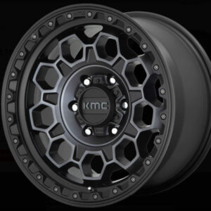 KMC Wheels KM545 Trek Wheel in Satin Black with Gray Tint for 2007-2018 Wrangler JK, 2018-2025 Wrangler JL, and 2020-2025 Gladiator JT