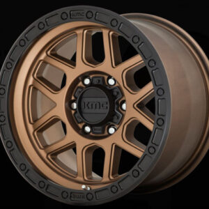 KMC Wheels KM544 Mesa Wheel in Matte Bronze with Black Lip for 2007-2018 Wrangler JK, 2018-2025 Wrangler JL, and 2020-2025 Gladiator JT