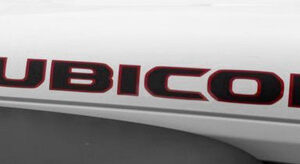 Mopar Red and Black Rubicon Hood Decal for 2018-2025 Wrangler JL and 2020-2025 Gladiator JT