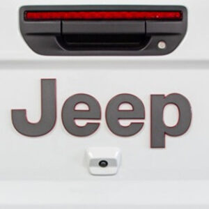 Mopar Red and Gray Jeep Tailgate Badge for 2020-2025 Gladiator JT Rubicon