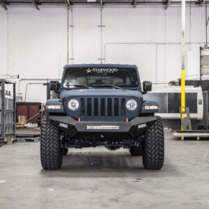 Road Armor Spartan Front Bumper in Texture Black for 2018-2023 Wrangler JL and 2020-2023 Gladiator JT