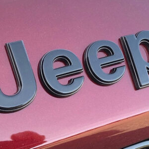 Gloss Black Jeep Hood Badge for the 2021-2025 Grand Cherokee L & 2022-2025 Grand Cherokee WL